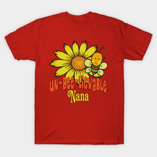 Unbelievable Nana Sunflowers and Bees T-Shirt